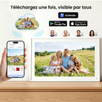 Calendrier numérique mural 15,6 pouces tactile WiFi organisateur familial synchronisation Google iCloud Outlook tableau de récompense enfant