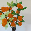 Branche de Physalis Ornementale 50cm avec Fleurs et Feuilles en Perles