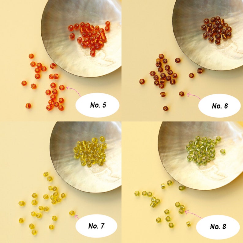 Perles de rocaille en verre multicolores 3,8 mm - 65 pièces pour bijoux et broderie