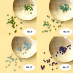 Perles de rocaille en verre multicolores 3,8 mm - 65 pièces pour bijoux et broderie