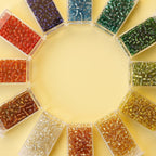 Perles de rocaille en verre multicolores 3,8 mm - 65 pièces pour bijoux et broderie