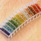 Perles de rocaille en verre multicolores 3,8 mm - 65 pièces pour bijoux et broderie