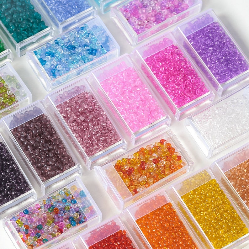 Perles de rocaille en verre brillant 3 mm, 550 pièces transparentes pour bijoux