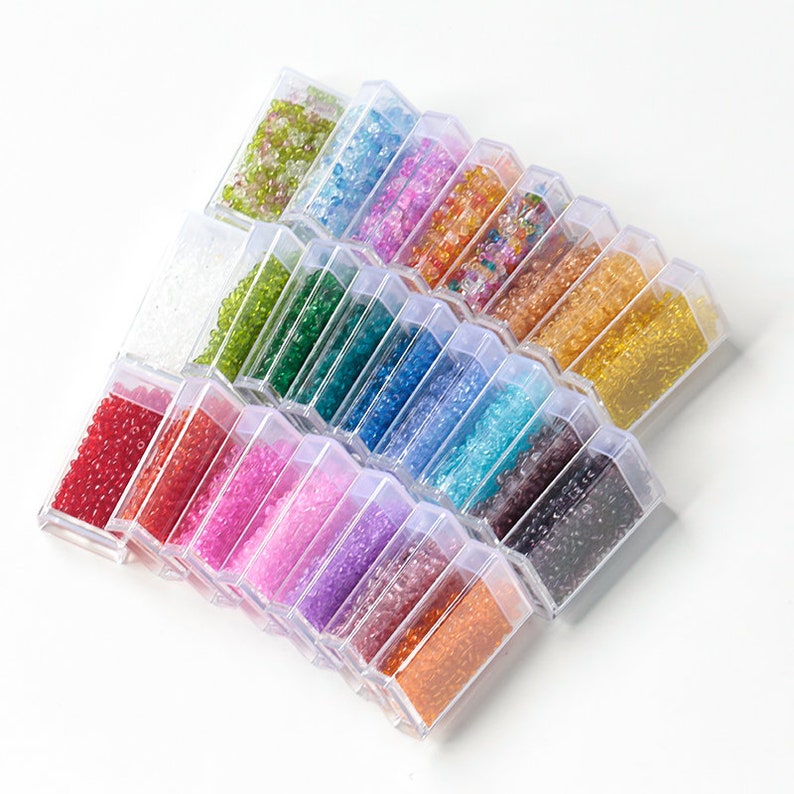 Perles de rocaille en verre brillant 3 mm, 550 pièces transparentes pour bijoux