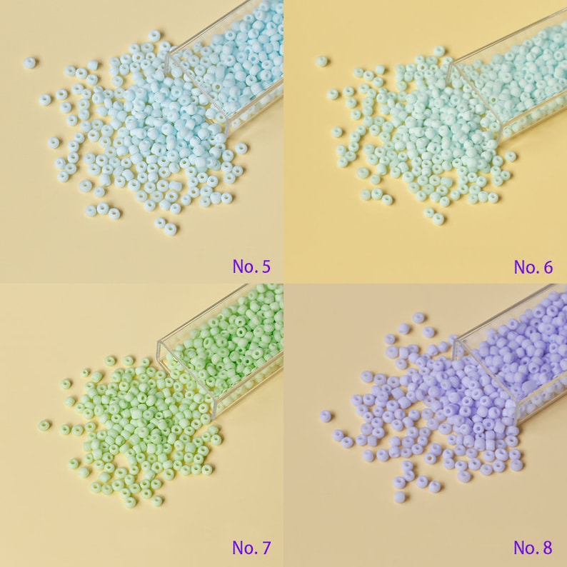 Perles de rocaille en verre dépoli 3 mm (550 pièces) | Perles intercalaires rondes mates pour fabrication de bijoux