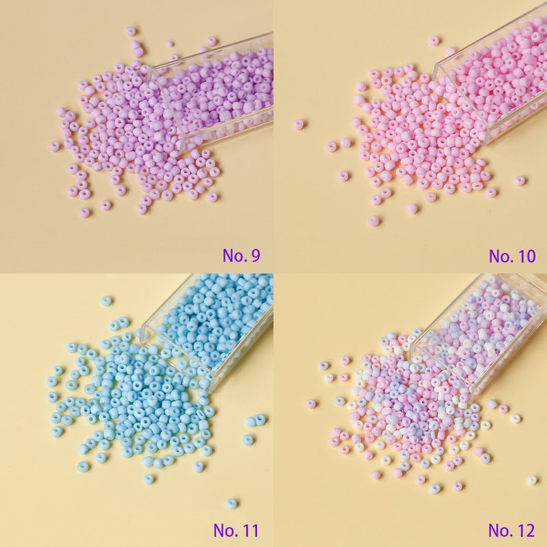 Perles de rocaille en verre dépoli 3 mm (550 pièces) | Perles intercalaires rondes mates pour fabrication de bijoux