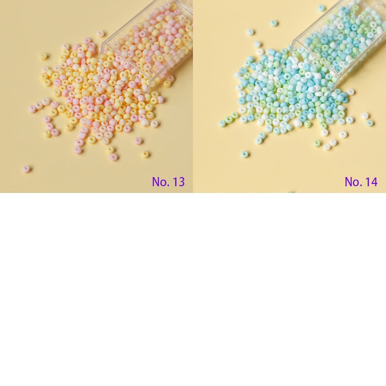 Perles de rocaille en verre dépoli 3 mm (550 pièces) | Perles intercalaires rondes mates pour fabrication de bijoux