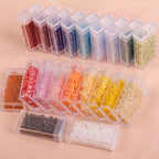 Perles de rocaille en verre mat 4 mm, 280 pièces, rondes, trou central