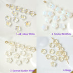 Perles en verre en forme d'étoile à cinq branches (10 perles)