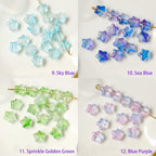 Perles en verre en forme d'étoile à cinq branches (10 perles)