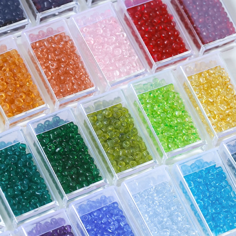 Perles de rocaille en verre teinté 4 mm 240 pièces pour fabrication de bijoux accessoires