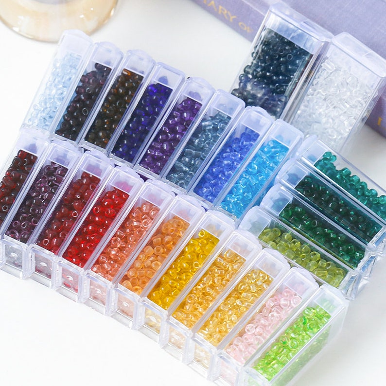 Perles de rocaille en verre teinté 4 mm 240 pièces pour fabrication de bijoux accessoires