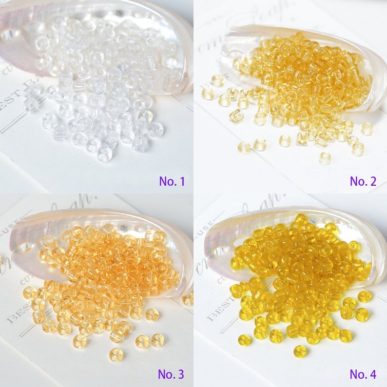 Perles de rocaille en verre teinté 4 mm 240 pièces pour fabrication de bijoux accessoires