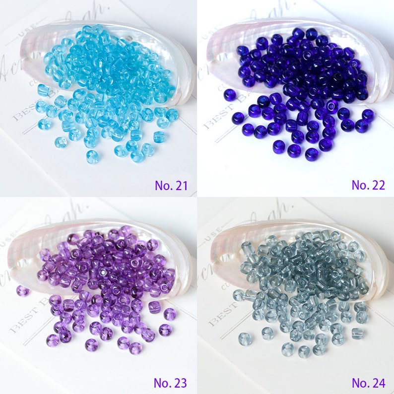 Perles de rocaille en verre teinté 4 mm 240 pièces pour fabrication de bijoux accessoires