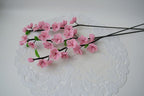 Branche de fleurs de cerisier perlées rose, 40 cm, fleurs artificielles