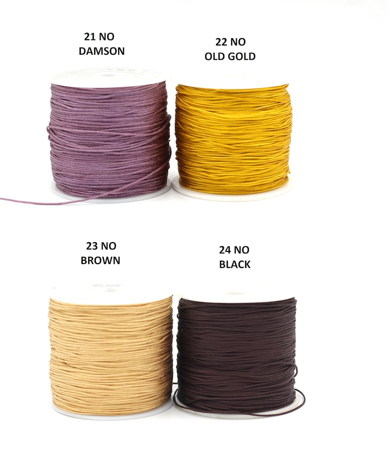 Cordon Nylon 0,80 mm pour Bracelet Shamballa, Macramé, Kumihimo, Tricot