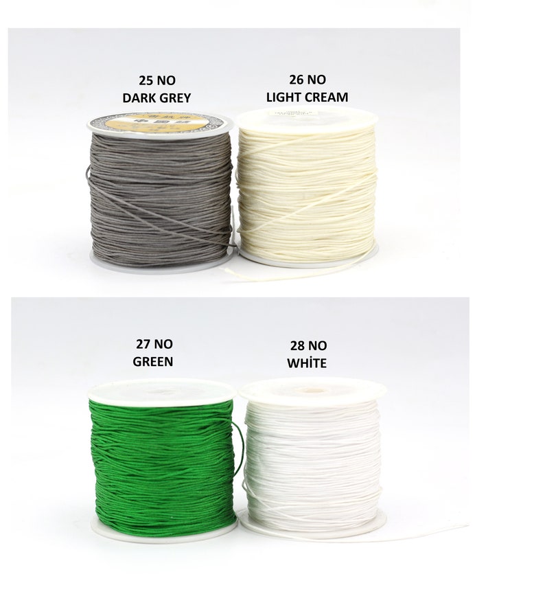 Cordon Nylon 0,80 mm pour Bracelet Shamballa, Macramé, Kumihimo, Tricot