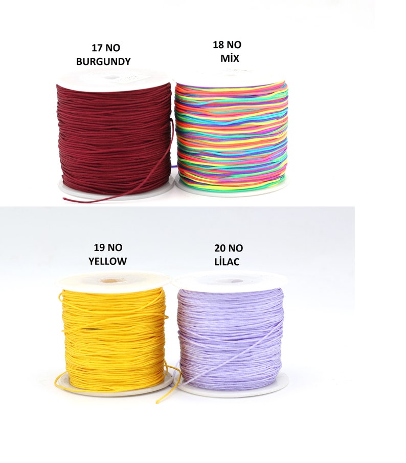 Cordon Nylon 0,80 mm pour Bracelet Shamballa, Macramé, Kumihimo, Tricot