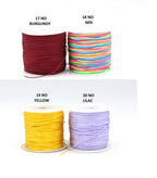 Cordon Nylon 0,80 mm pour Bracelet Shamballa, Macramé, Kumihimo, Tricot