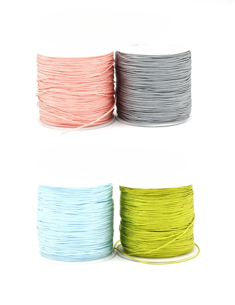 Cordon Nylon 0,80 mm pour Bracelet Shamballa, Macramé, Kumihimo, Tricot