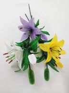 Lys Perlé Artificiel 53 cm Décoration Florale