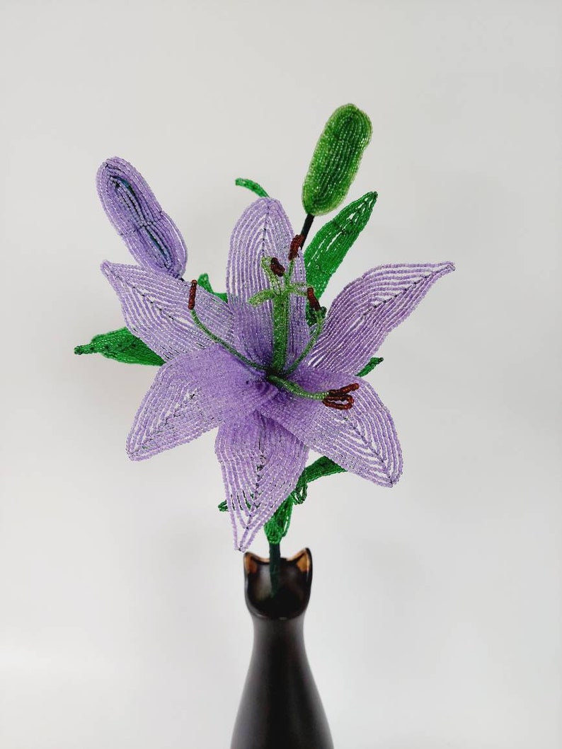 Lys Perlé Artificiel 53 cm Décoration Florale