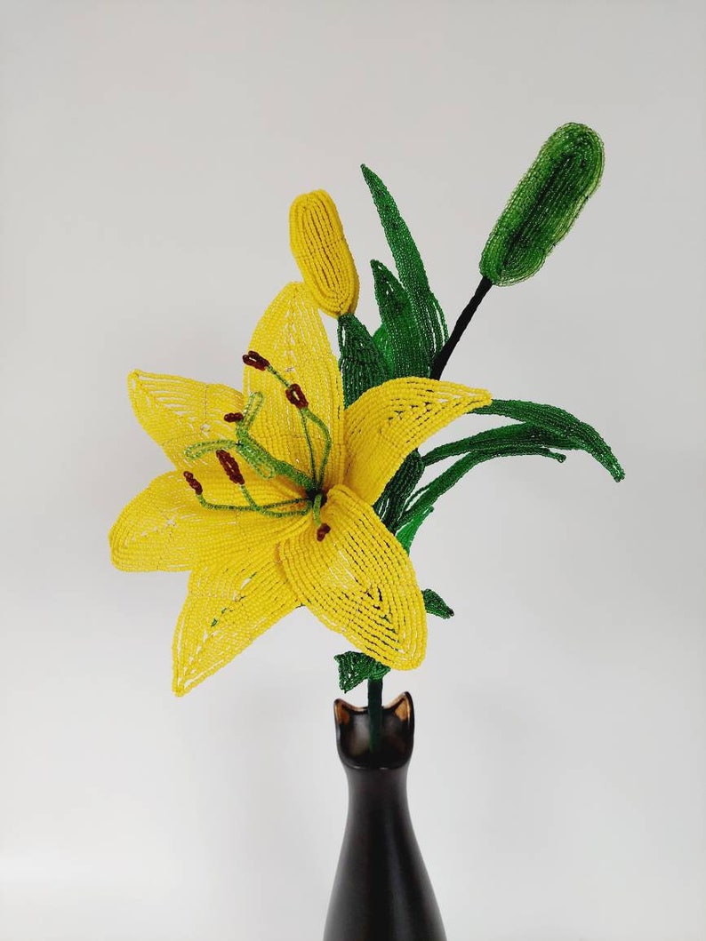 Lys Perlé Artificiel 53 cm Décoration Florale