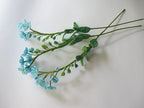 Branche de myosotis en perles françaises, décoration florale 35 cm