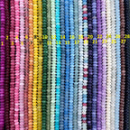 Rondelles de perles arc-en-ciel 5 x 8 mm, Perles lisses en vrac pour bijoux DIY, 70 pièces