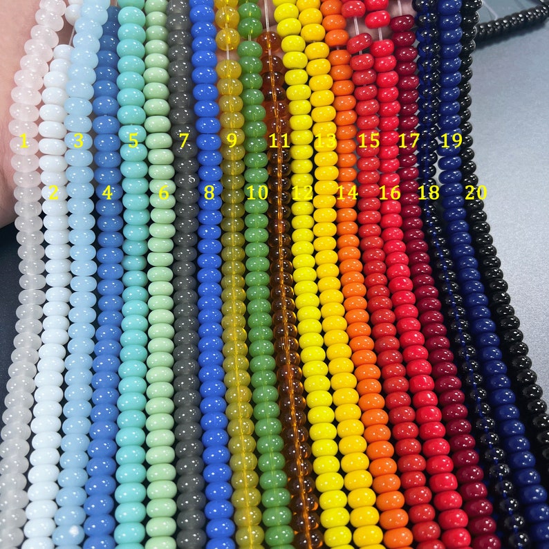 Perles Rondelles en Verre Cristal 8 mm – 40 cm Fil