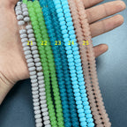 Perles Rondelles en Verre Cristal 8 mm – 40 cm Fil