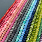 Rondelles de perles arc-en-ciel 5 x 8 mm, Perles lisses en vrac pour bijoux DIY, 70 pièces
