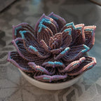Succulente perlée lilas, fleurs perlées perles françaises, 9x6 cm