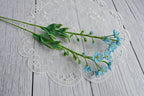 Branche de myosotis en perles françaises, décoration florale 35 cm