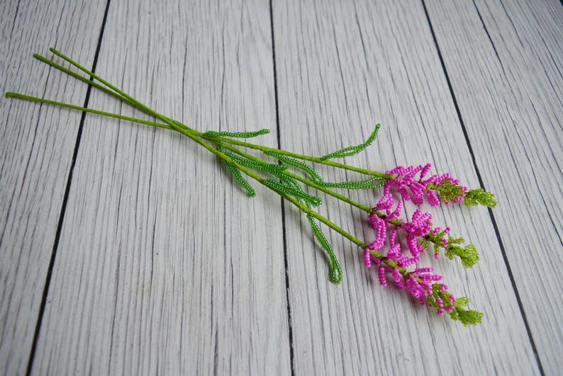 Bruyère artificielle en perles, lot de 3 brins, hauteur 30 cm, fleurs artificielles