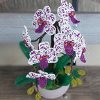 Orchidée topiaire artificielle perlée en pot