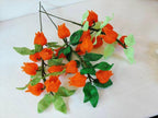 Branche de Physalis Ornementale 50cm avec Fleurs et Feuilles en Perles