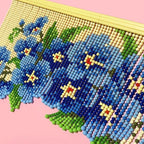 Cantonnière en perles à fleurs bleues, rideau de porte en perles, séparateur de pièce bohème, 90 cm