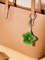 Porte-clés étoile en perles de cristal 3D, pendentif pour sac, accessoire coloré