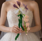 Bouquet de mariée en perles artisanal, fleurs éternelles, souvenir de mariage