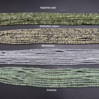 Perles rondes en pierres précieuses naturelles 3 mm, 15 pouces, pour fabrication de bijoux
