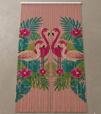 Rideau de perles acrylique flamant rose 90 cm - Séparateur de pièce porte