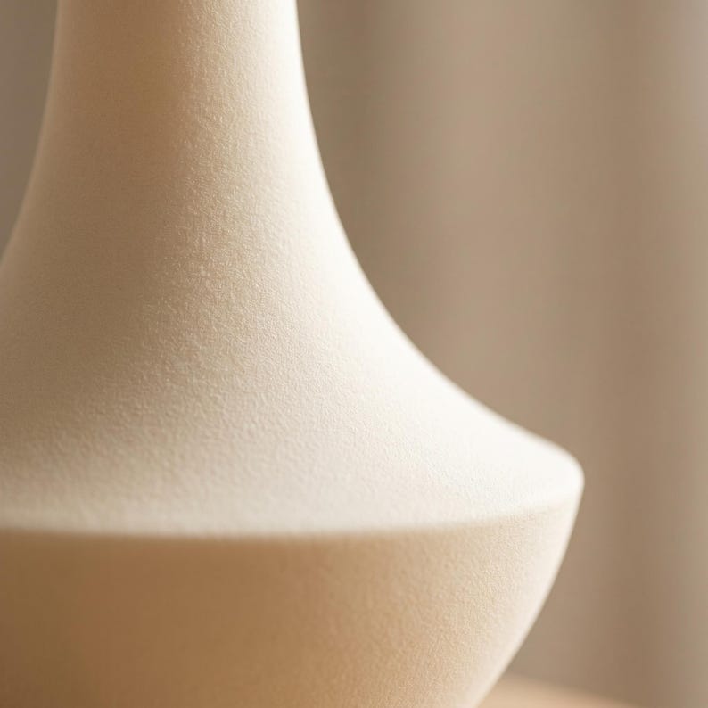Vase décoratif Shinto en forme de bouteille de saké, impression 3D, finition veloutée, pour fleurs séchées et herbes de la pampa, disponible en plusieurs tailles et couleurs