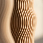 Vase Vague Moderne Texturé Ondulé pour Fleurs Séchées, Fait Main par Impression 3D, 5 Tailles