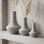 Vase décoratif Shinto en forme de bouteille de saké, impression 3D, finition veloutée, pour fleurs séchées et herbes de la pampa, disponible en plusieurs tailles et couleurs