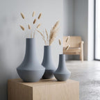 Vase décoratif Shinto en forme de bouteille de saké, impression 3D, finition veloutée, pour fleurs séchées et herbes de la pampa, disponible en plusieurs tailles et couleurs