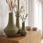 Vase décoratif Shinto en forme de bouteille de saké, impression 3D, finition veloutée, pour fleurs séchées et herbes de la pampa, disponible en plusieurs tailles et couleurs