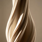 Vase torsadé en spirale imprimé en 3D, décoratif pour fleurs séchées, style japonais bohème, mat, 11-25 cm