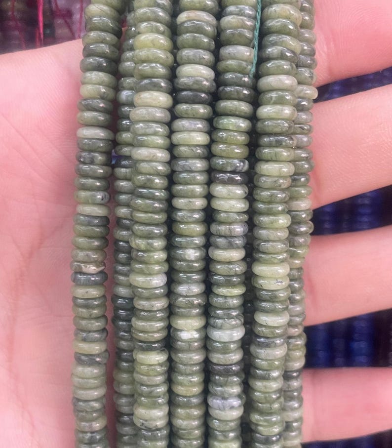 Perles rondes de 6 mm (2 x 6 mm) - perles plates en vrac, idéales pour la création de bijoux - 1 rang