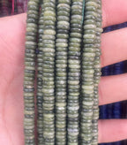 Perles rondes de 6 mm (2 x 6 mm) - perles plates en vrac, idéales pour la création de bijoux - 1 rang